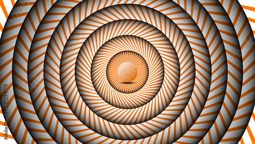 Abstract Wavy Zigzag Radial Lines Circular Optical Illusion Art. Vector