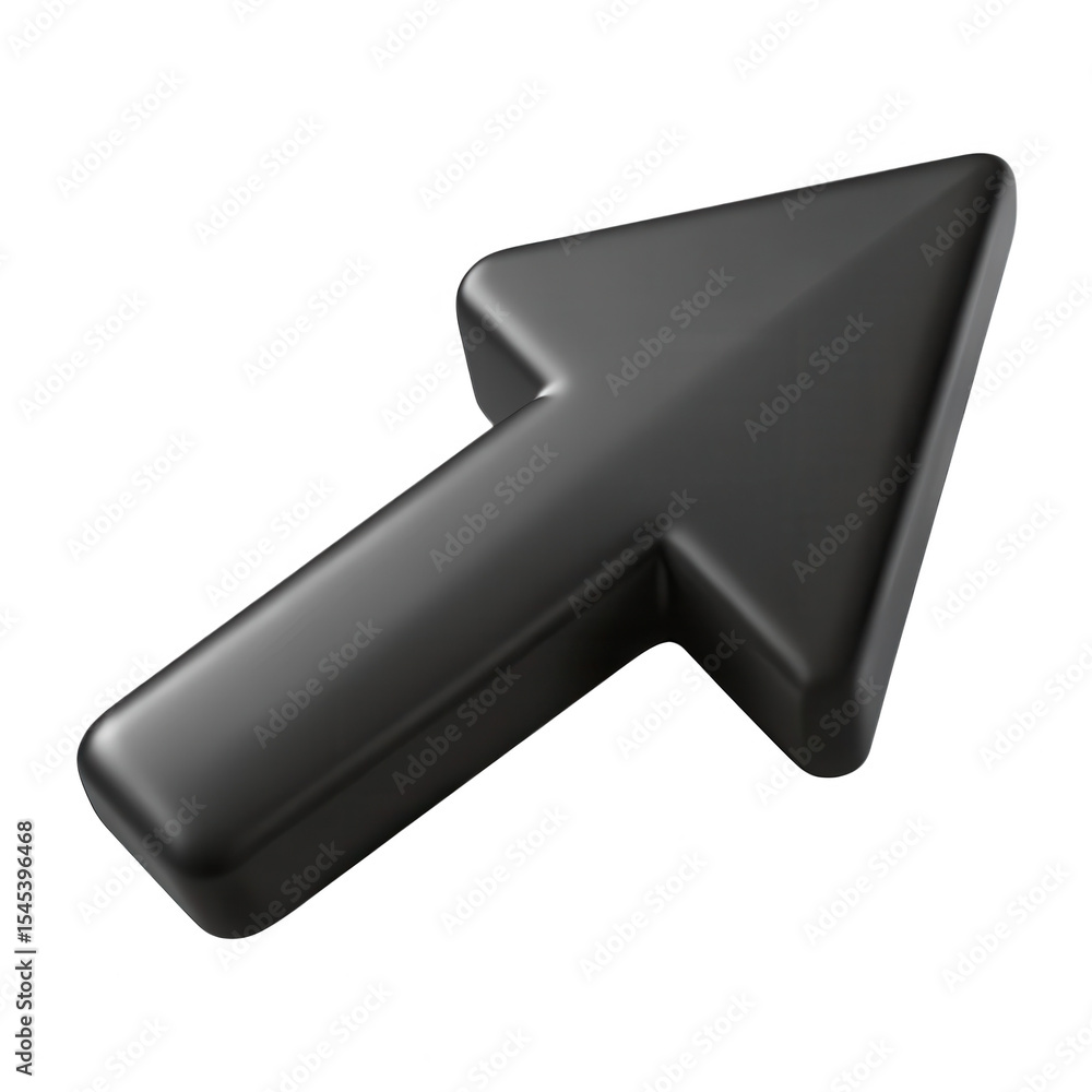 3d rendered black arrow pointer isolated on transparent background 3d rendered black arrow pointer isolated on transparent background