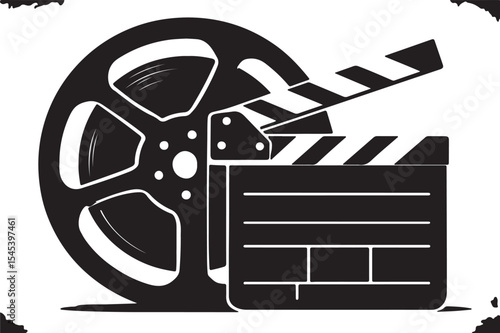 movie clapper board vector illustration