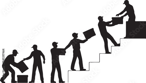 silhouettes of businessmen