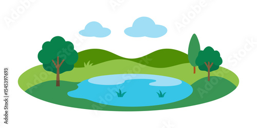 vector illustration of a mountain landscape