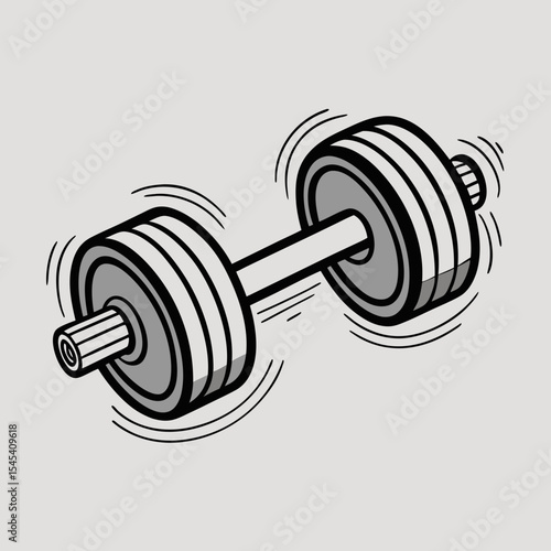 dumbbell isolated on white