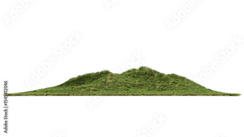 Fotografie Landscape with grass isolated, no background