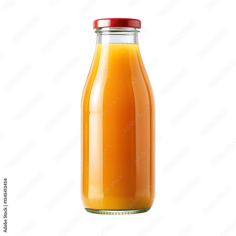 Orange Juice Bottle with Transparent Background Orange Juice Bottle with Transparent Background
