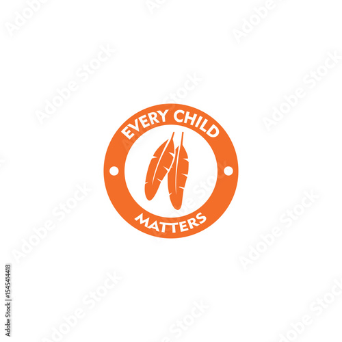 Every Child Matters. National Day for Truth and Reconciliation Vector Illustration