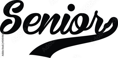 Stylish "Seniors" Text Graphic for School Events