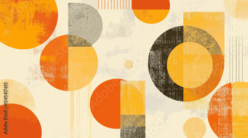 A modern illustration is presented, boasting a colorful spotty pattern with lines and dots, set against an abstract background that embodies the Memphis style, and incorporating a fun texture