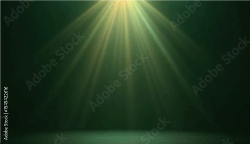 abstract  Warm top-left spotlight, somber depth, cinematic glow, and delicate light drama are all features of this dark green gradient.