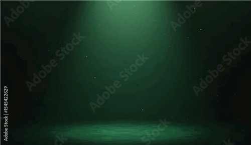 abstract Dark green gradient with warm top-left spotlight, cinematic glow, moody depth, subtle light drama.