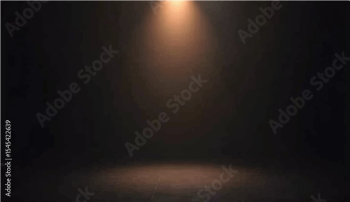 Abstract  Moody depth, cinematic glow, warm top-left spotlight, dark brown gradient, and delicate light drama.