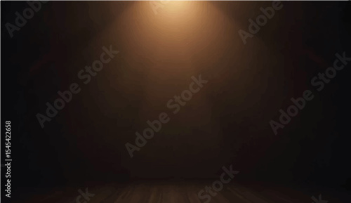 Abstract  Moody depth, cinematic glow, warm top-left spotlight, dark brown gradient, and delicate light drama.