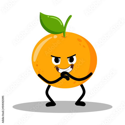 Cute Hand Drawn Mischievous orange Expression