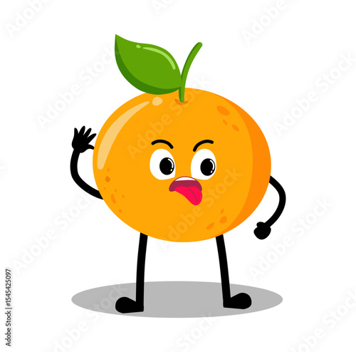 Cute Hand Drawn Naughty orange Expression