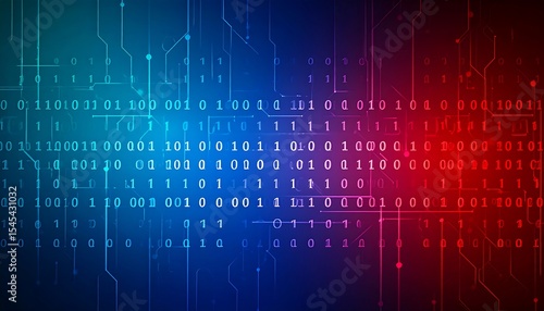 Digital Binary Code Background.