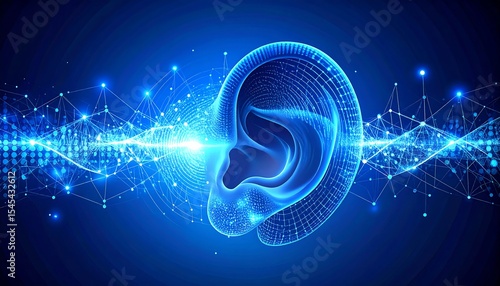 Digital Ear with Sound Waves, and Abstract.