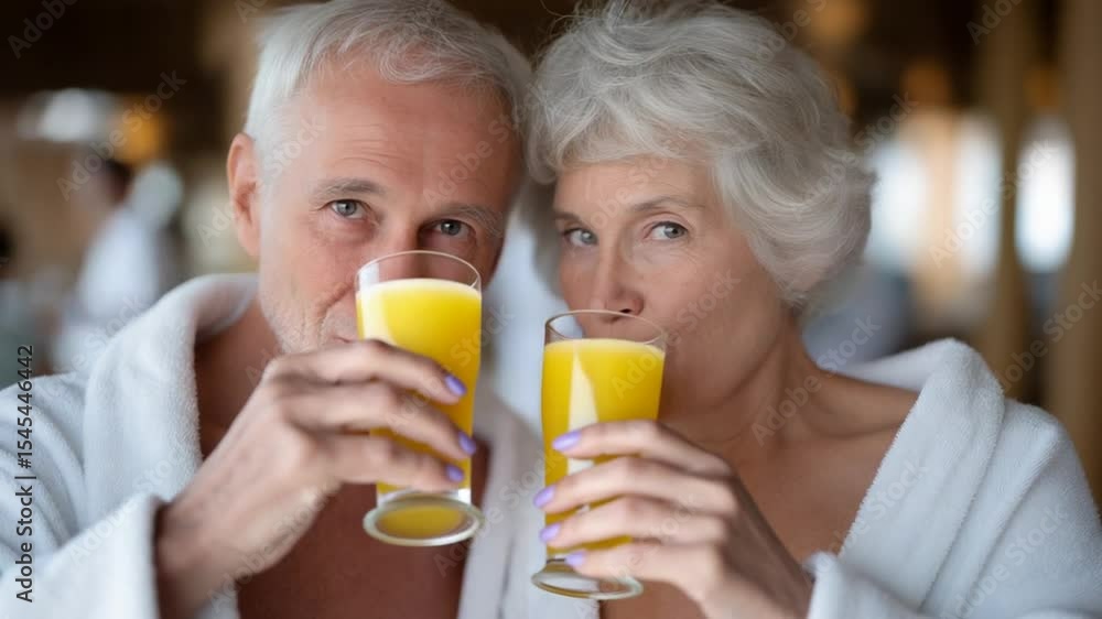 Seniors Enjoying Spa Treatments and Cocktails at a Resort Seniors Enjoying Spa Treatments and Cocktails at a Resort