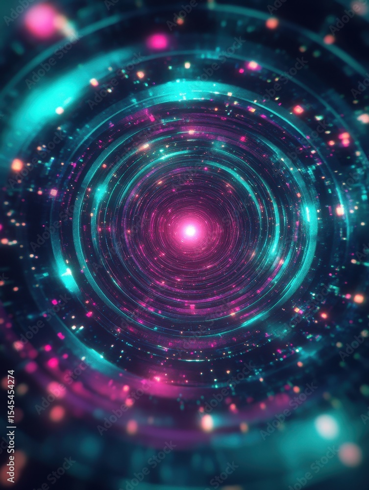 Obraz premium Colorful, swirling cosmic vortex in space