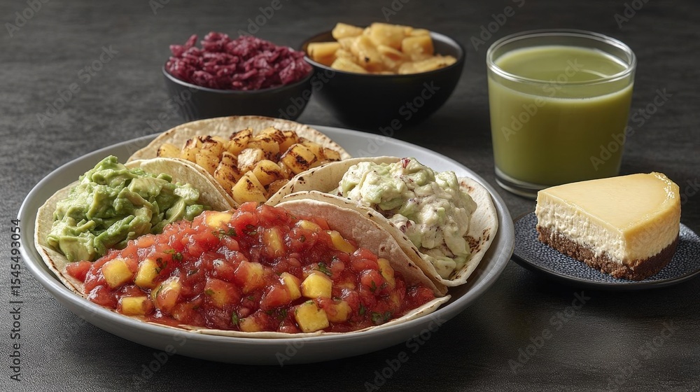 Assorted Tacos And Healthy Meal Plate Assorted Tacos And Healthy Meal Plate