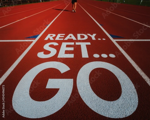 Track view with 'Ready, Set, Go' starting line.