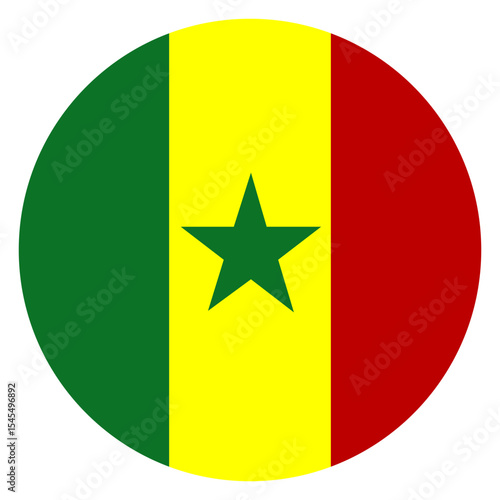 flag of Senegal circle