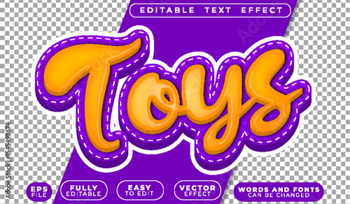  Toys Kids Purple Orange Fun Puzzle Fully Editable Vector Text File