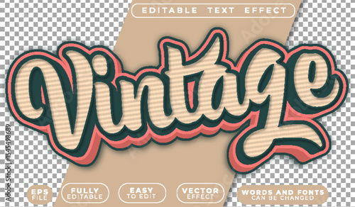  Vintage Retro Old Fully Editable Vector Text File