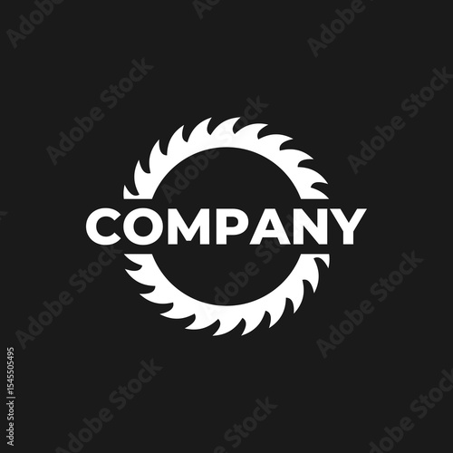 saw blade logo design, symbol, icon, vector, industry, vintage, wood sawing logo, carpentry