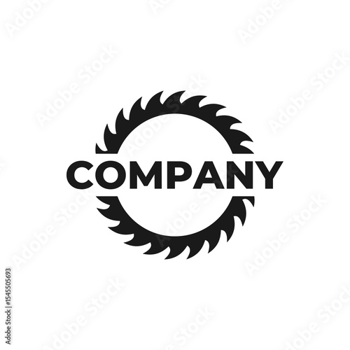 saw blade logo design, symbol, icon, vector, industry, vintage, wood sawing logo, carpentry