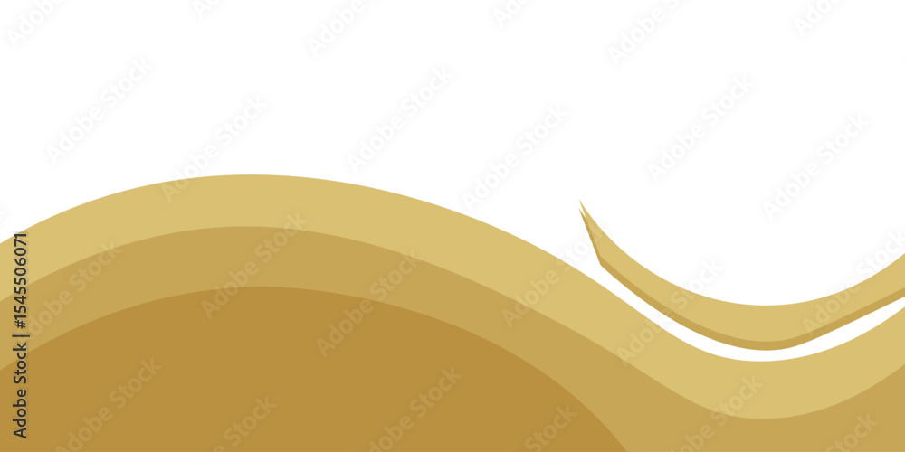 Obraz premium Vector gold line background curve element with white space for text and message design, overlapping layers, vector