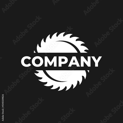 saw blade logo design, symbol, icon, vector, industry, vintage, wood sawing logo, carpentry	