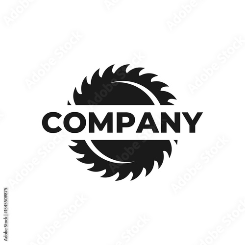 saw blade logo design, symbol, icon, vector, industry, vintage, wood sawing logo, carpentry	