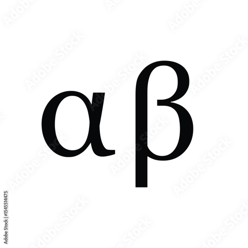 Alpha Beta Icon Greek Letters