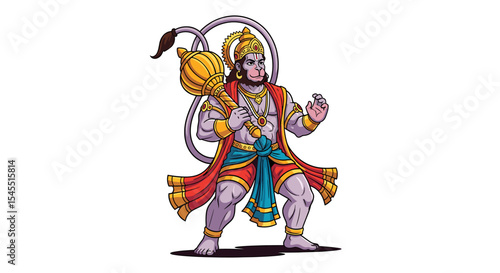 Hindu deity cartoon illustration