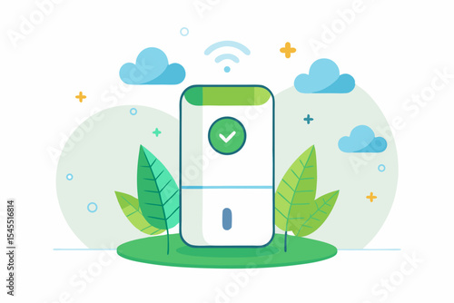 indoor smart air purifier green
