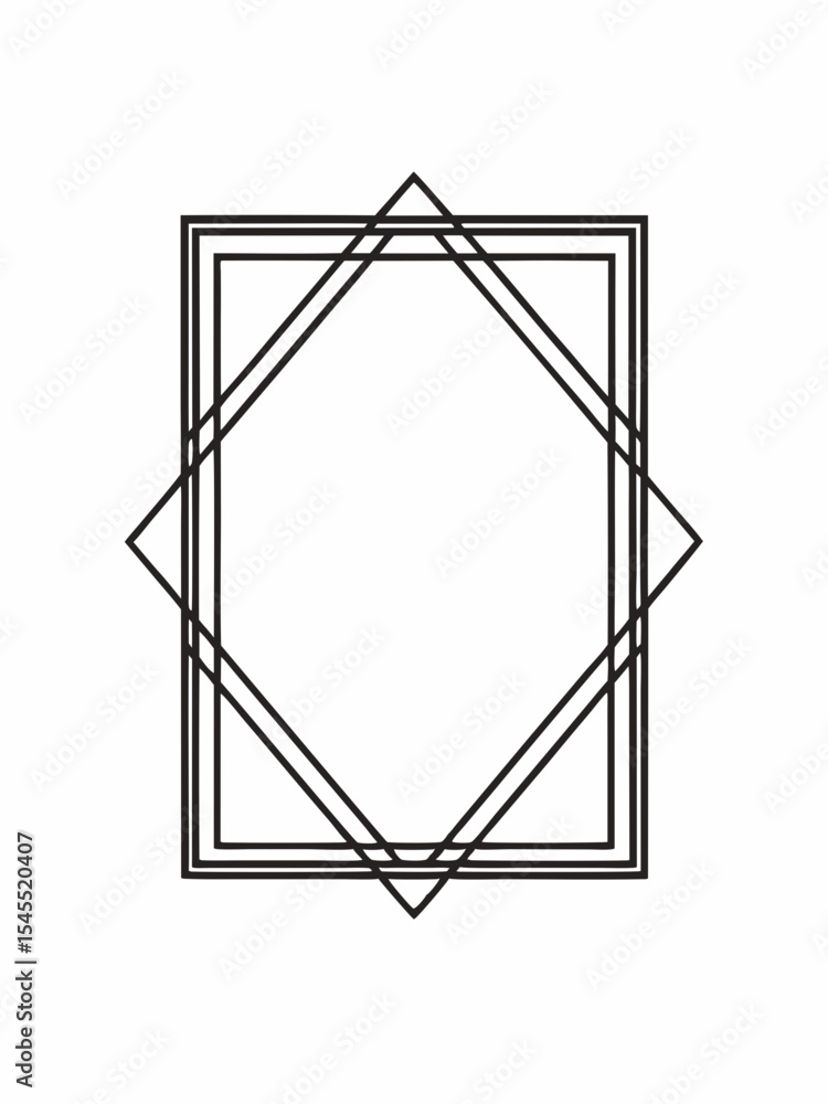 minimalist geometric artdeco rectangle frame minimalist geometric artdeco rectangle frame