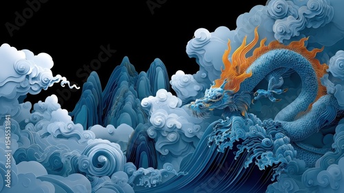 Wallpaper Mural Digital Art Dragon Landscape Torontodigital.ca