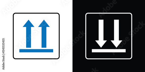 Up and Down Handling Symbols for Package Orientation.