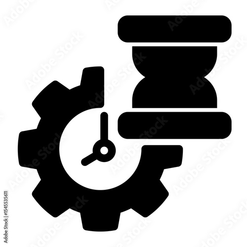 Time Extension Icon - Solid Style for Scheduling and Deadlines.