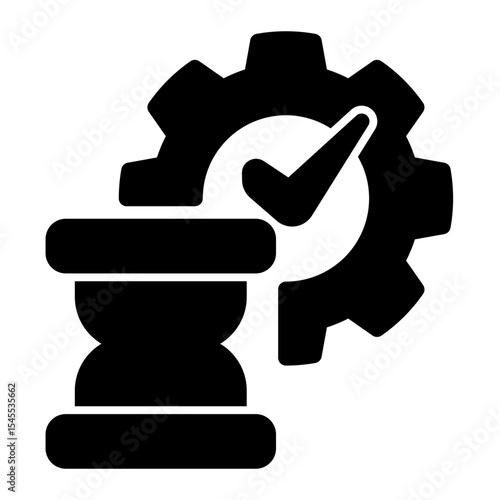 Workflow Advancement Icon - Solid Style for Productivity Tracking.