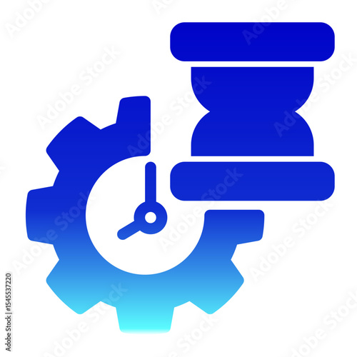 Time Extension Icon - Solid Gradient Style for Scheduling and Deadlines.