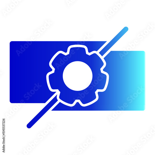 System Disruption Icon - Solid Gradient Style for Technical Issues.