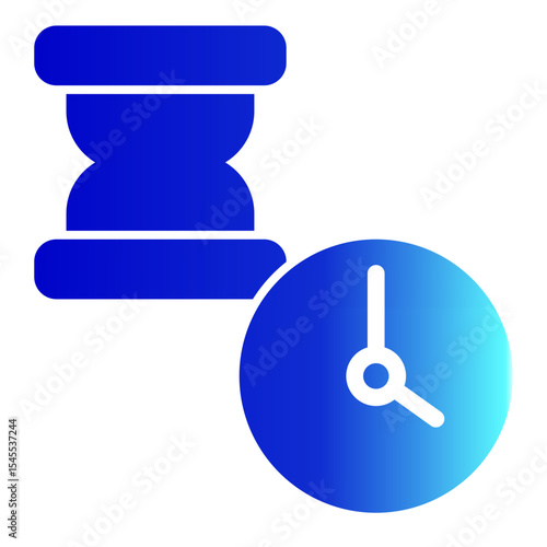 Action Postponement Icon - Solid Gradient Style for Time Management.