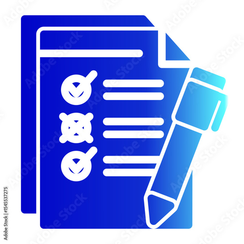 Task Verification Icon - Solid Gradient Style for Quality Control.