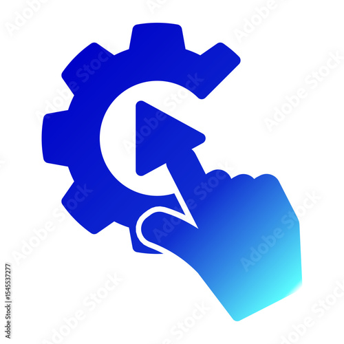 Decision Trigger Icon - Solid Gradient Style for Interactive Systems.