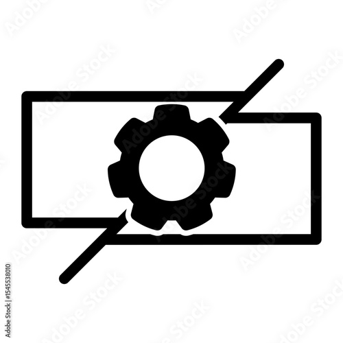 System Disruption Icon - Mixed Style for Technical Issues.