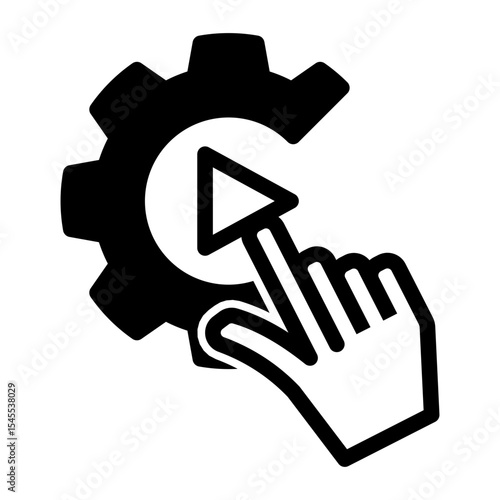 Decision Trigger Icon - Mixed Style for Interactive Systems.