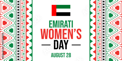 Foto Emirati women's day august vector design template celebration and wishes card