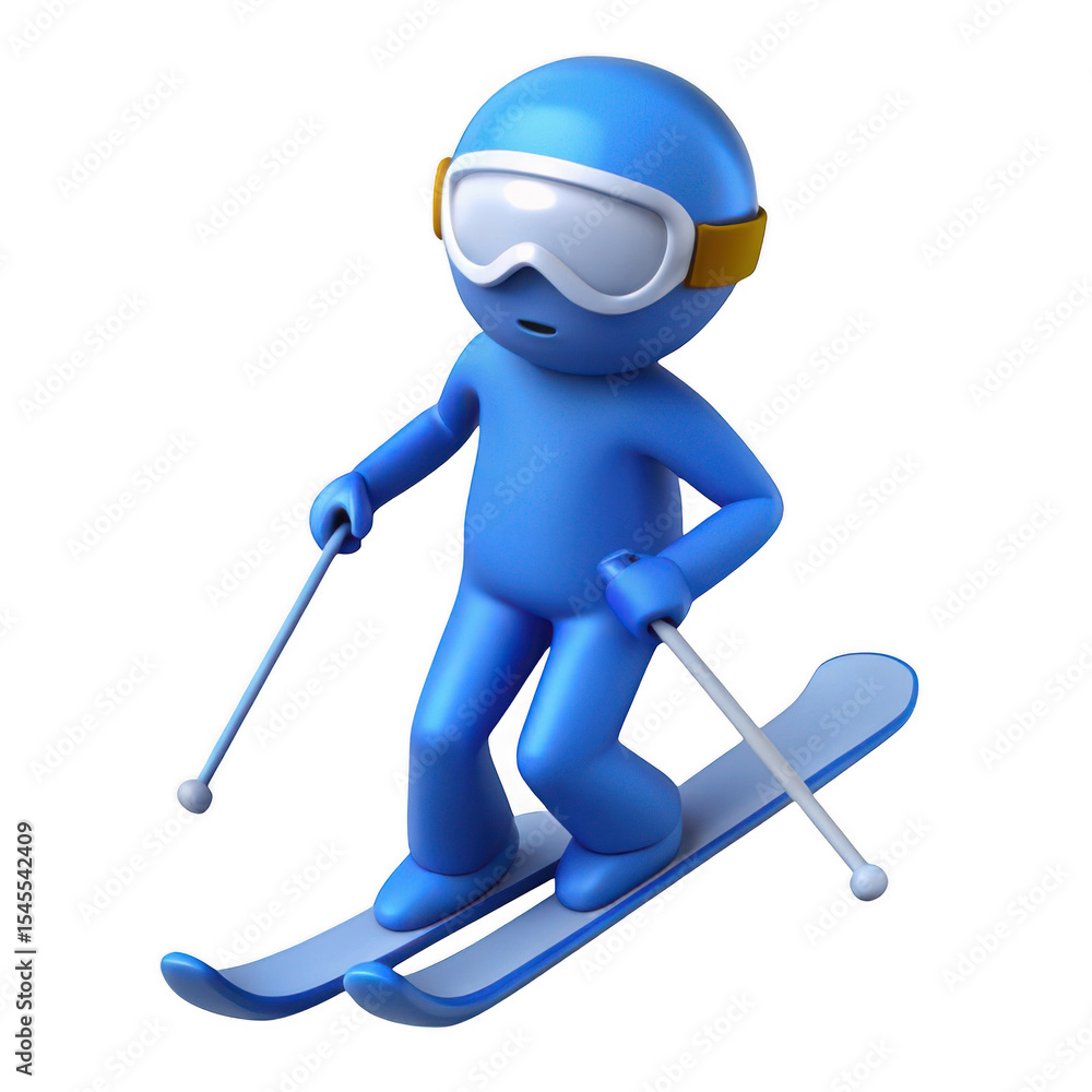 Obraz premium 3d skier skiing