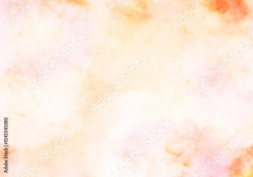 水彩のにじみシンプル淡いオレンジ背景