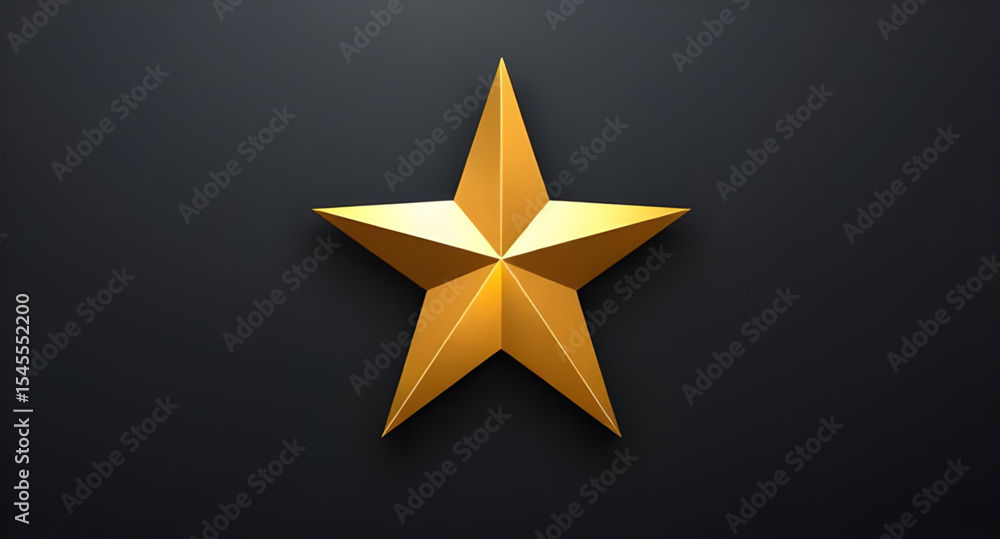 Fototapeta premium gold star isolated on black
